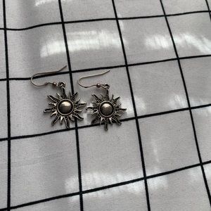 Silver Sun Earrings